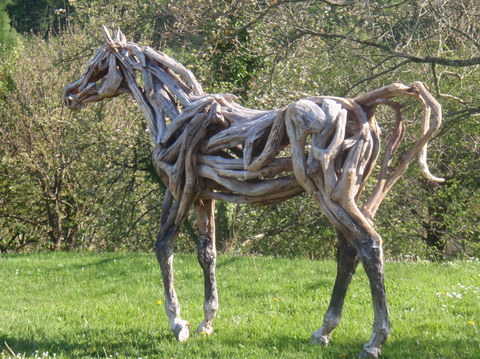 Cavalos de raízes de Heather Jansch wk 120310draft01 | Arte | Arte, cavalos, escultura, raízes