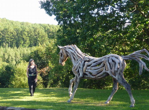 Cavalos de raízes de Heather Jansch wk 120310draft02 | Arte | Arte, cavalos, escultura, raízes