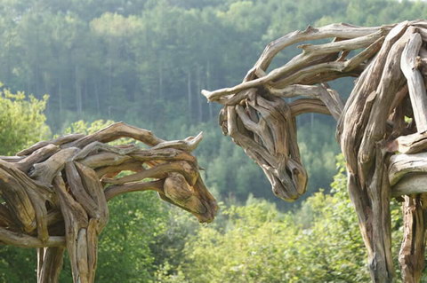 Cavalos de raízes de Heather Jansch wk 120310draft06 | Arte | Arte, cavalos, escultura, raízes