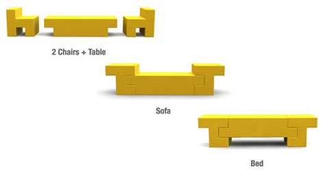 Móveis muito loucos sofatetris | Arte | concept, curioso, design, modelos, modular, móveis, tag