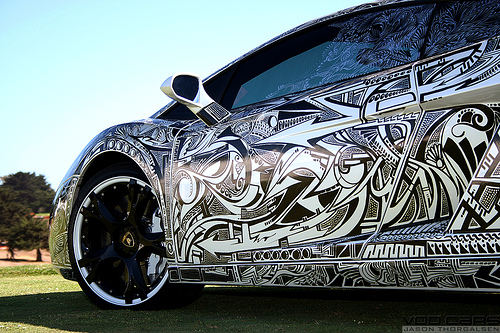 Um carro pintado com caneta 1981232376 074be96c7a | Arte | Arte, carro, curioso, desenho, incrível