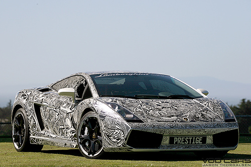 Um carro pintado com caneta 1981239410 552ac78190 | Arte | Arte, carro, curioso, desenho, incrível