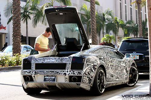 Um carro pintado com caneta 1981277422 676e7228e7 | Arte | Arte, carro, curioso, desenho, incrível