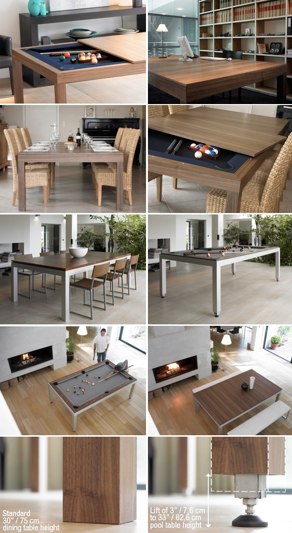 Mesa de sinuca versátil fusiontable00 | Arte | curioso, design, dica, incrível, legal, mesa