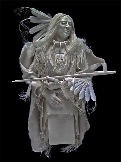 Incríveis esculturas de papel Pride of the Cheyenne | Arte | Arte, curioso, escultura, incrível, papel