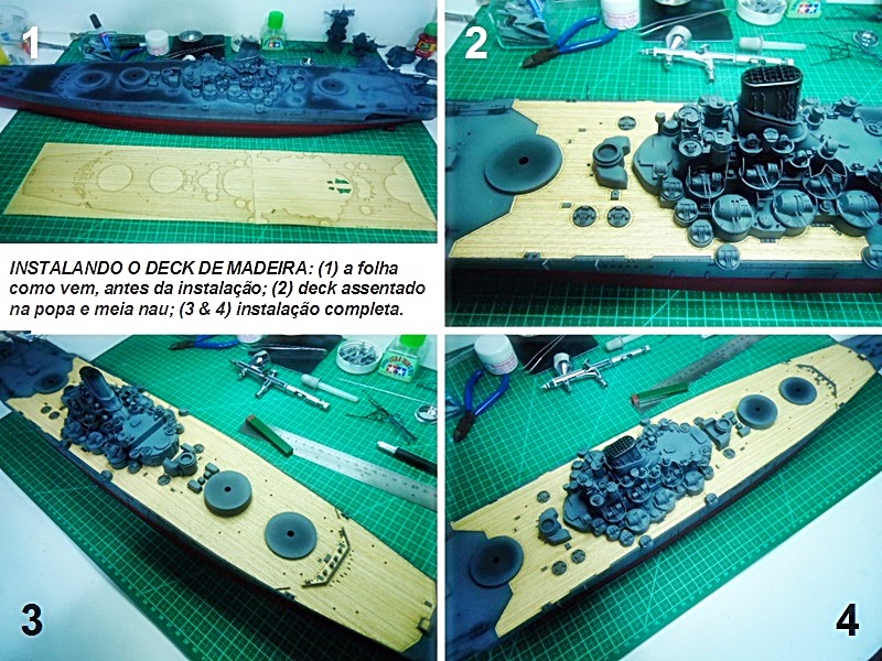 Plastimodelismo: Construindo o Yamato 17 instalandoodeckdemadeira | Arte | Arte, incrível, modelismo