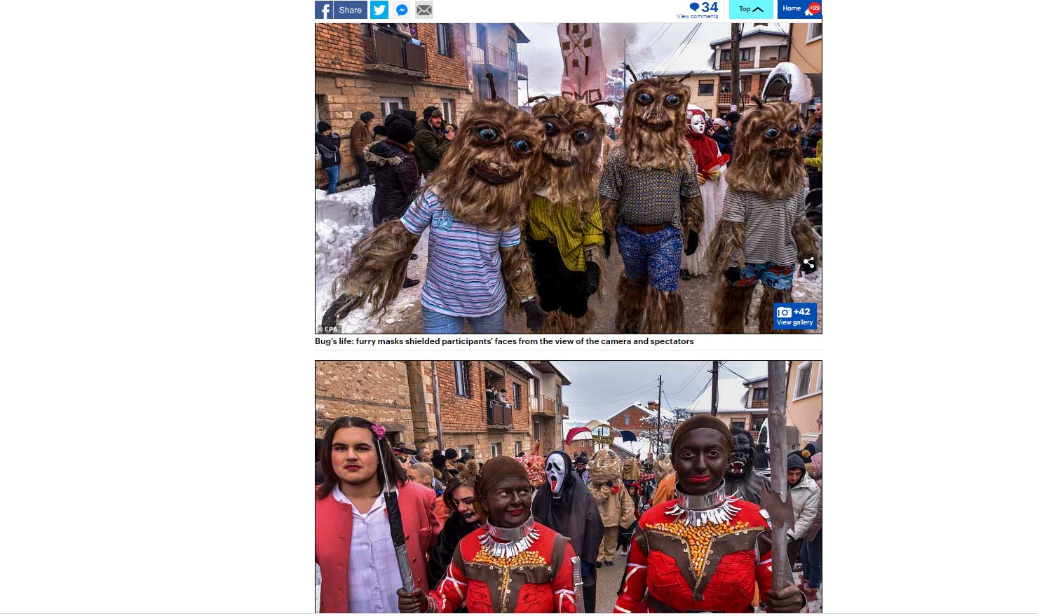 Carnaval "peculiar" da Macedônia lembra um pesadelo de entorpecentes macedonia | Bizarro | bizarro, carnaval, lugares