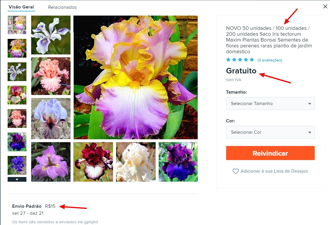 Tutorial: Como conseguir sementes gratuitas de flores iriscolorida | Dicas | china, compra, dicas, economizar, flores, plantar, wish