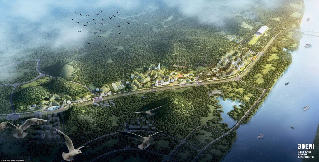 Projeto de floresta vertical urbana na China dá ruim Liuzhou Cidade Floresta 1024x519 1 | Incrível | bizarro, china, descontrole, floresta, poluição, predio, urbano