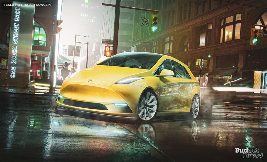 Conceitos de veículos da Tesla que todo mundo vai curtir 02 Tesla vehicles we want Hot hatch 5dfaca04154e6 png 880 | Arte | carro, carros, Tesla