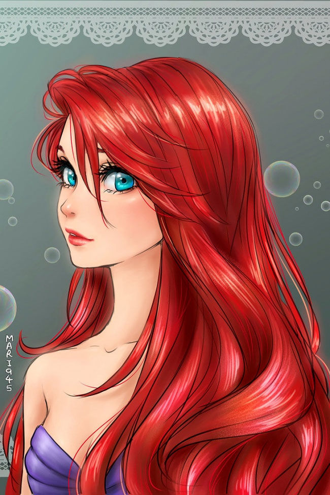 Princesas da Disney em estilo anime 309879 2 800 | Arte | Arte, disney, mangá, princesas