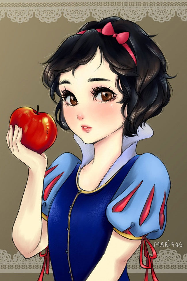 Princesas da Disney em estilo anime 309879 8 800 | Arte | Arte, disney, mangá, princesas