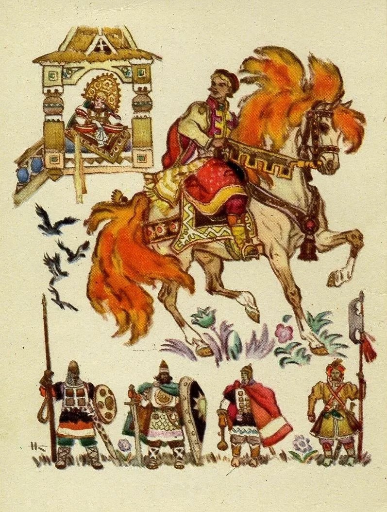 Ilustrações de contos de fadas de Nikolai Mikhailovich Kochergin 31c33129b05e | Arte | Arte, ilustração, incrível, russa