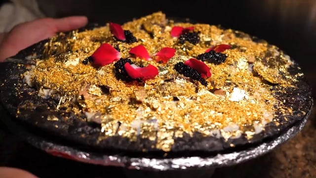 Os pratos mais caros do mundo 6 pizza 24k | Incrível | bizarro, comoda, diamante, dinheiro, incrível, ouro