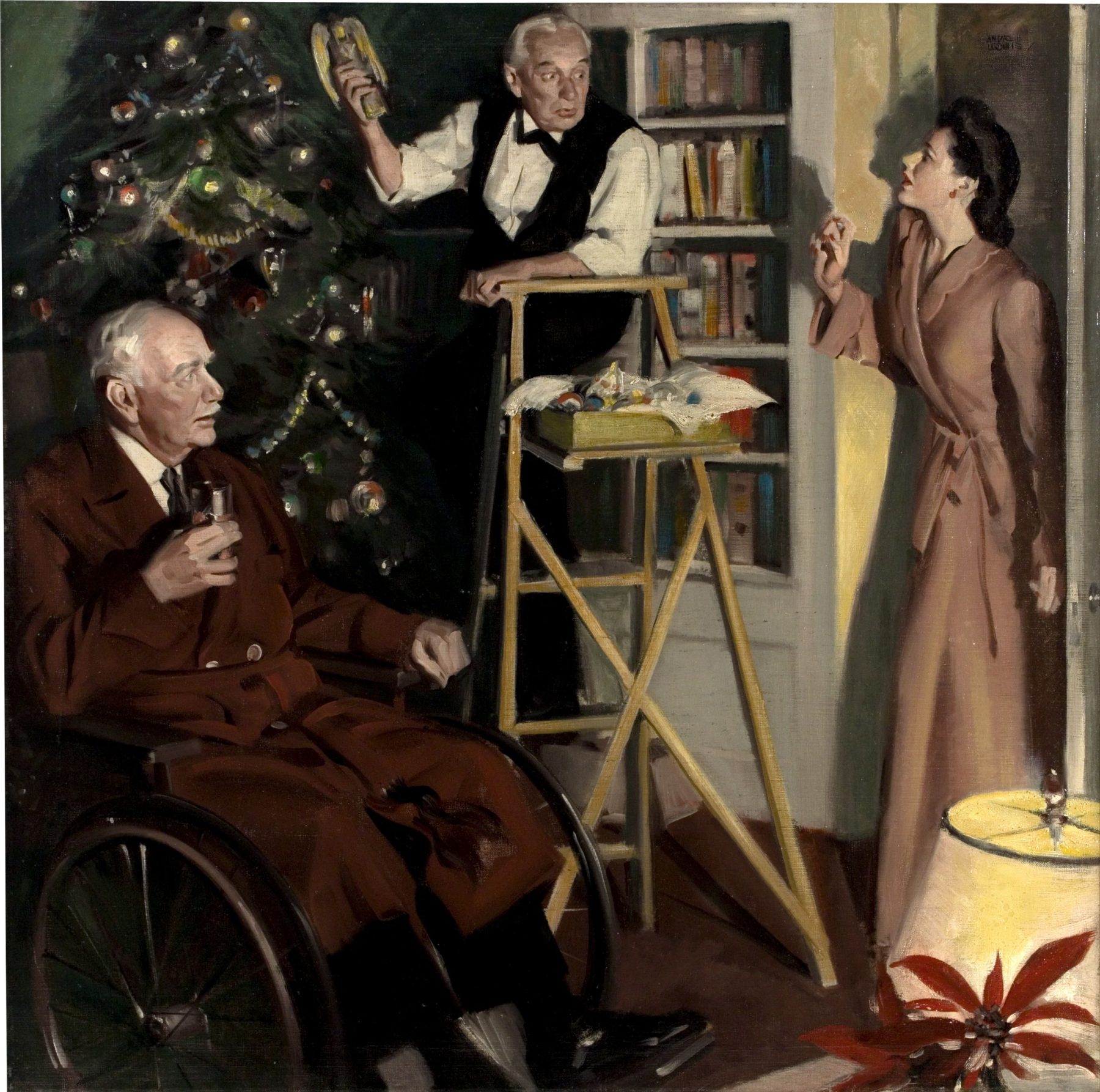 A arte de Andrew Loomis (pega o babador) Christmas Surprise by Andrew Loomis 1800x1786 1 | Arte | Arte, ilustração, ilustradores
