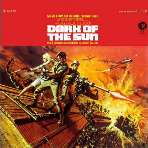 100 Ótimas trilhas sonoras para filmes trash Dark of the Sun by Jacques Loussier Album MGM E SE 4544 ST Reviews Ratings Credits Song list Rate Your Music | Videos | coleções, dicas, filmes, listas, musica