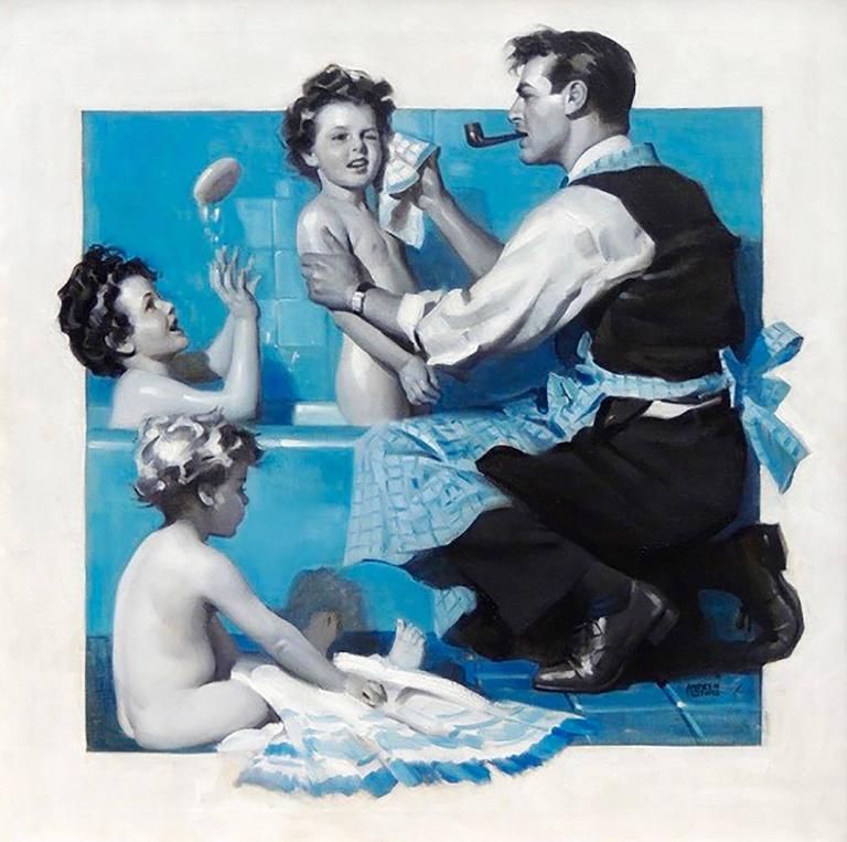 A arte de Andrew Loomis (pega o babador) Family Man 1939 by Andrew Loomis | Arte | Arte, ilustração, ilustradores