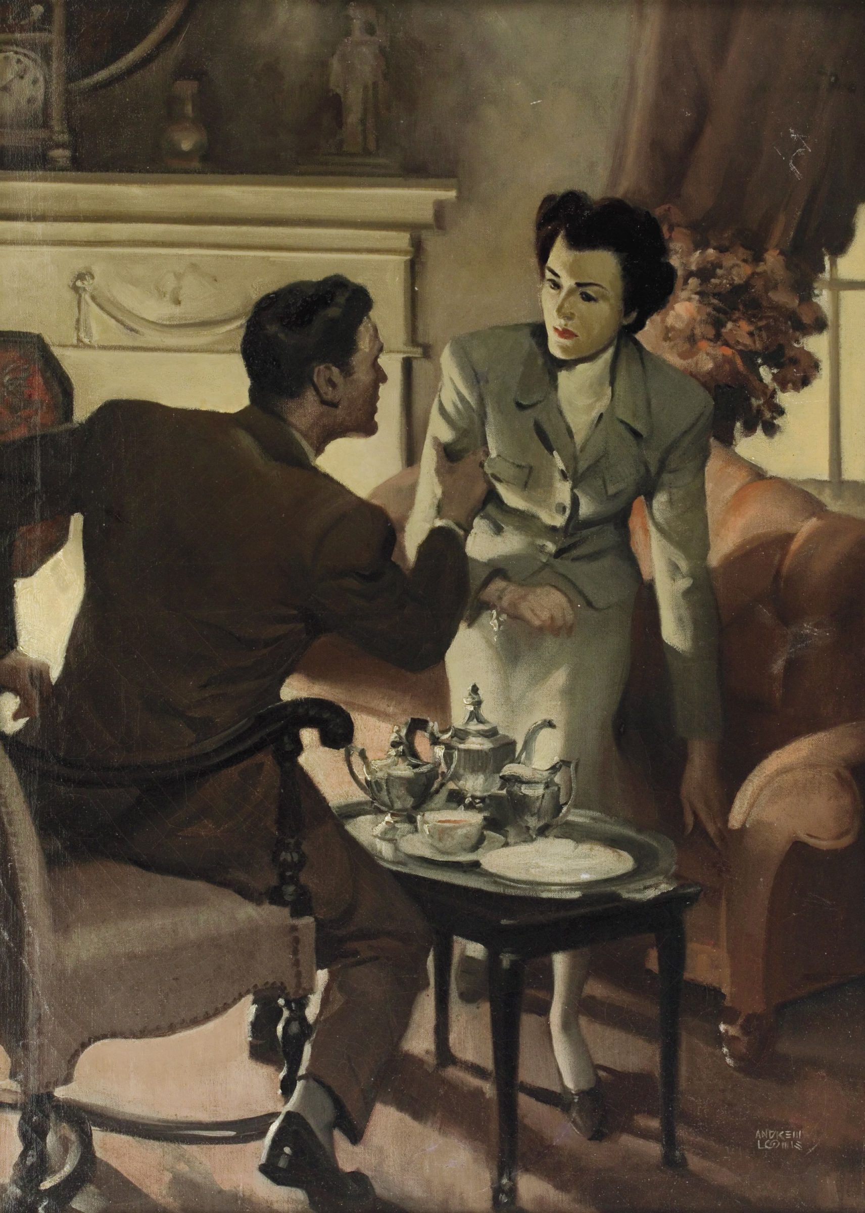 A arte de Andrew Loomis (pega o babador) Fireside Chat by Andrew Loomis 1712x2400 1 | Arte | Arte, ilustração, ilustradores