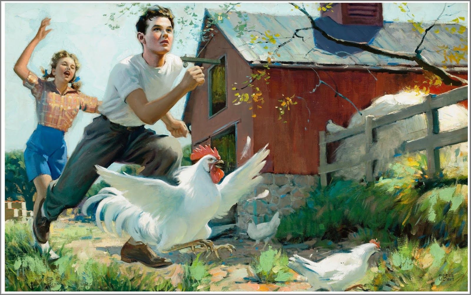 A arte de Andrew Loomis (pega o babador) First Car 1952 by Andrew Loomis | Arte | Arte, ilustração, ilustradores