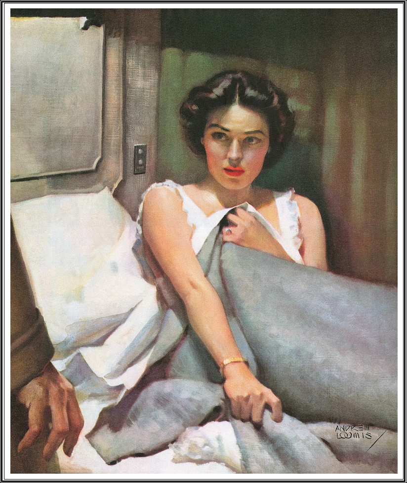 A arte de Andrew Loomis (pega o babador) For Deliverance by Rebecca West Illustration From Ladies Home Journal 1952 by Andrew Loomis 1 | Arte | Arte, ilustração, ilustradores