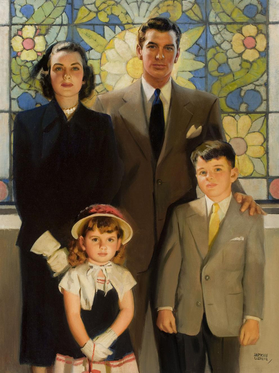 A arte de Andrew Loomis (pega o babador) Going To Church by Andrew Loomis | Arte | Arte, ilustração, ilustradores