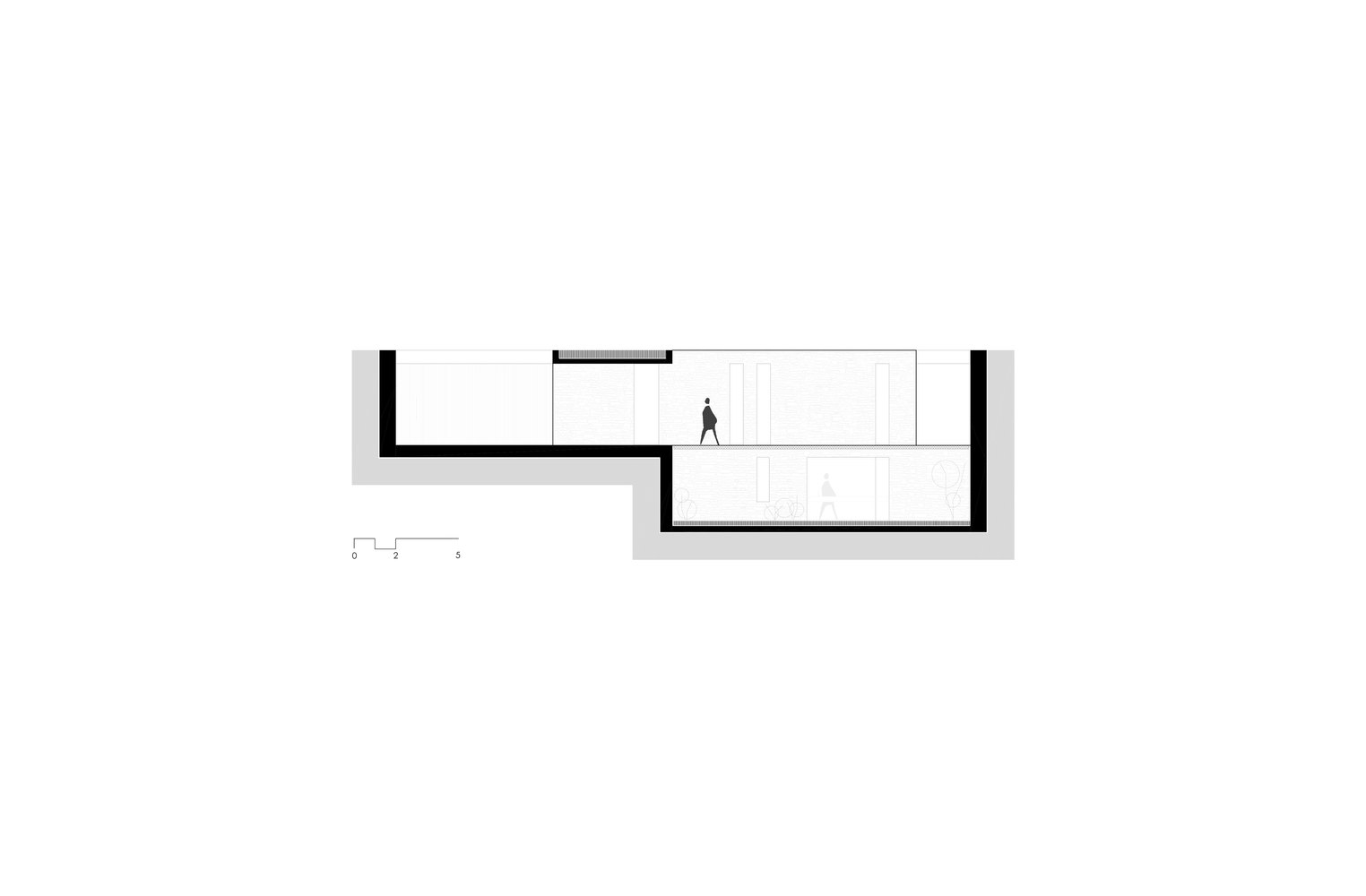 Casa bunker Section C nCAVED MOLD architects | Arquitetura | arquitetura