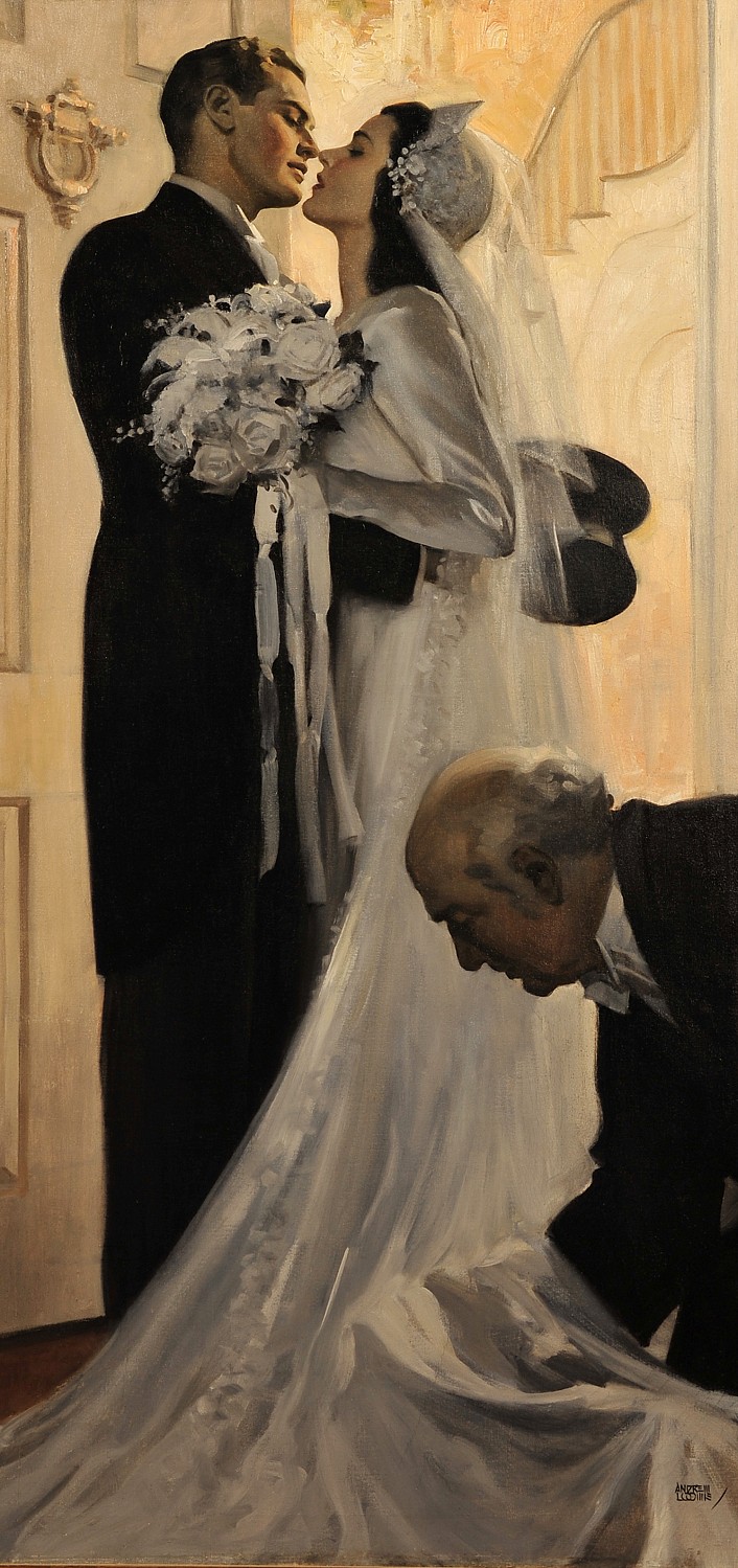 A arte de Andrew Loomis (pega o babador) The Wedding 1940 by Andrew Loomis | Arte | Arte, ilustração, ilustradores