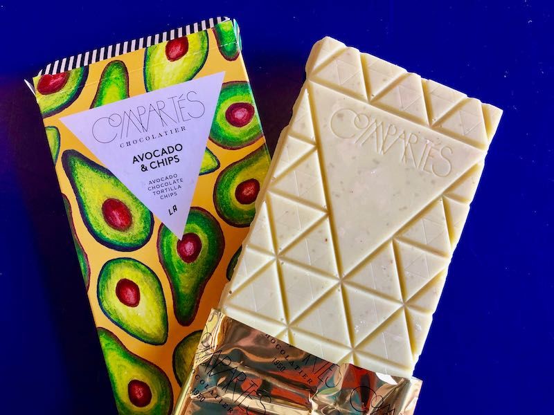 Tendência: Chocolate de lavanda Chocolate branco com abacate