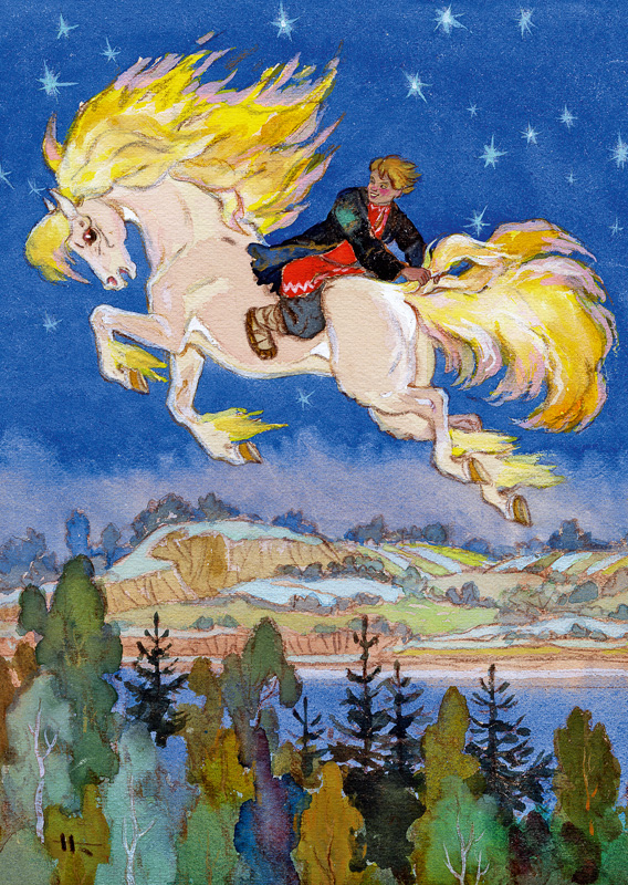 Ilustrações de contos de fadas de Nikolai Mikhailovich Kochergin e0b65cc53391 | Arte | Arte, ilustração, incrível, russa