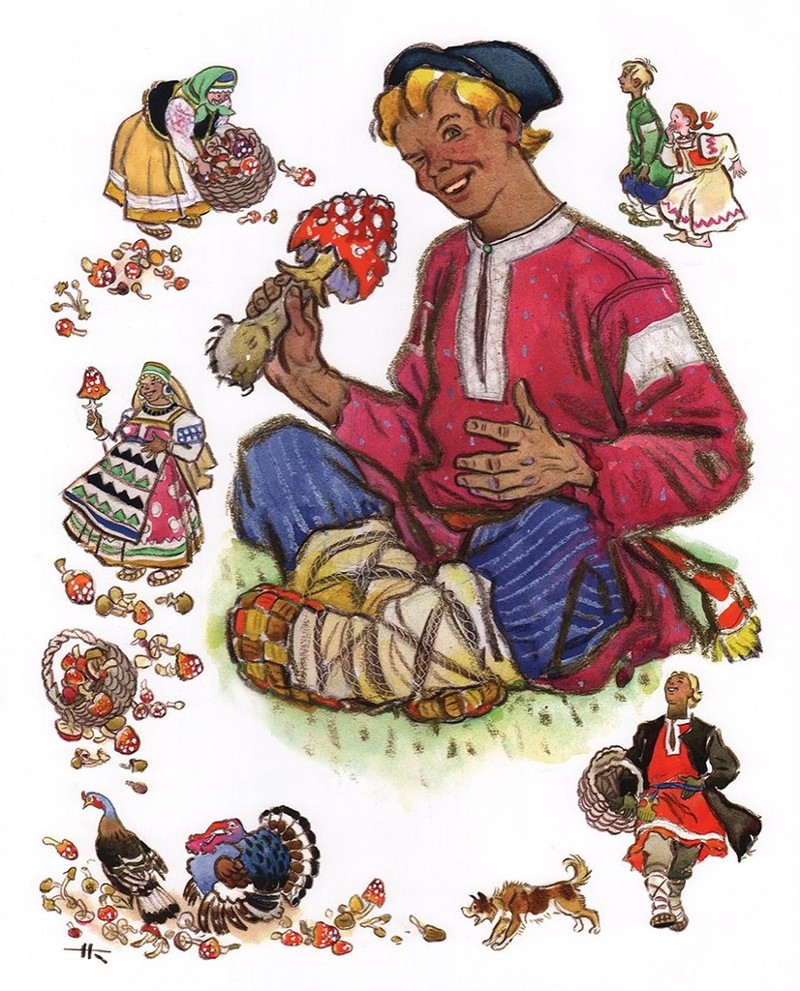 Ilustrações de contos de fadas de Nikolai Mikhailovich Kochergin ee2bdedcd9ba | Arte | Arte, ilustração, incrível, russa