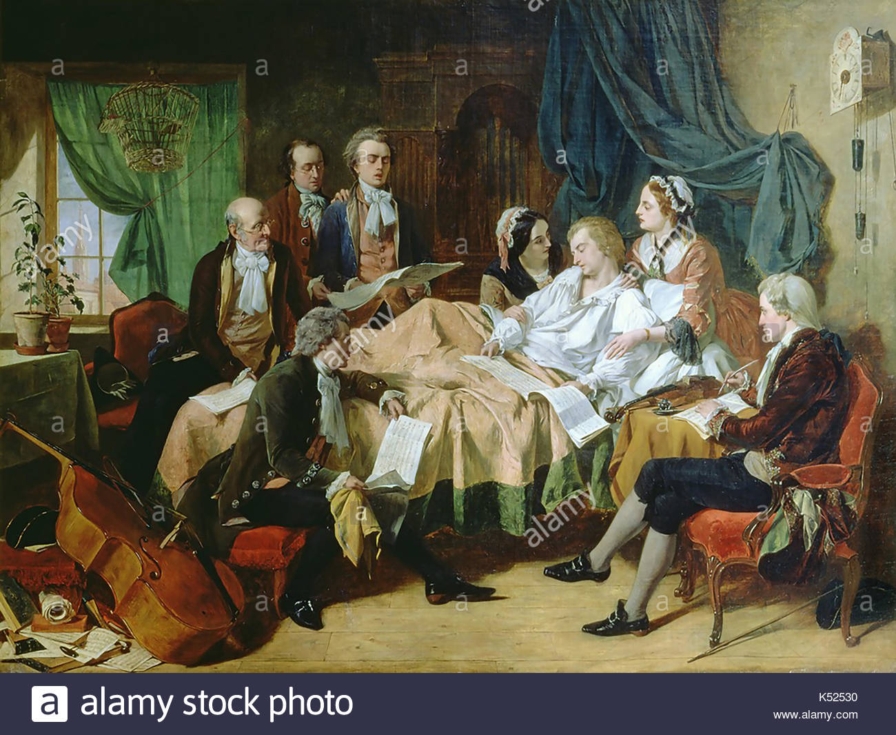 O crânio de Mozart? the death of mozart oil painting by irish artist henry oneill about K52530 | Curiosidades | crânio, mistério, mozart