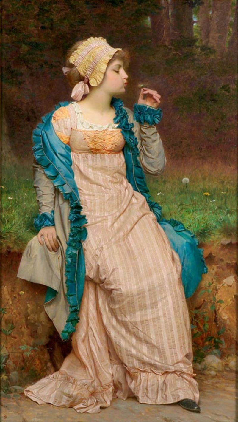 A arte de Charles Edward Peruginis He Loves Me He Loves Me Not 1892 by Charles Edward Perugini 1 | Arte | Arte, artista, pintura