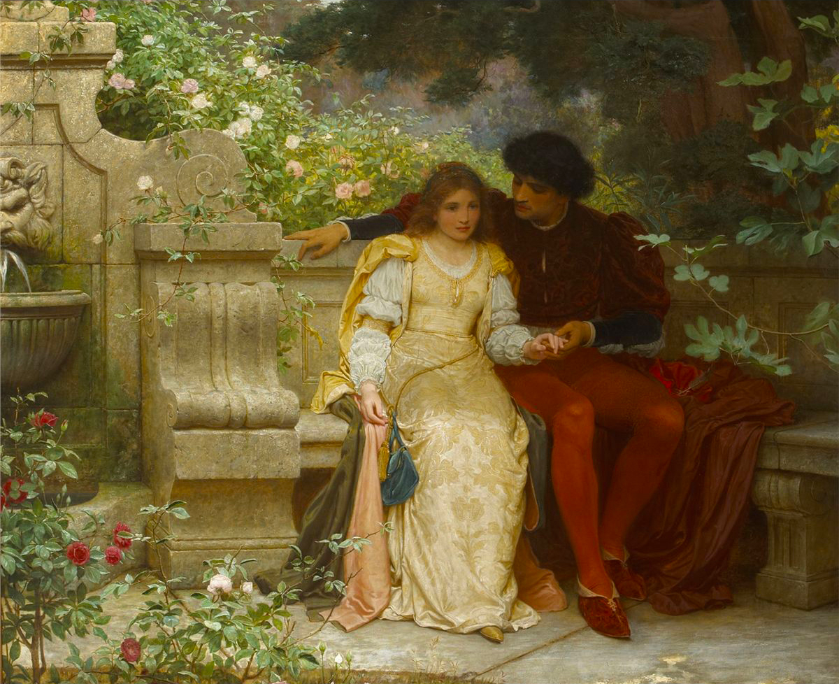 A arte de Charles Edward Peruginis Lovers In A Garden by Charles Edward Perugini | Arte | Arte, artista, pintura