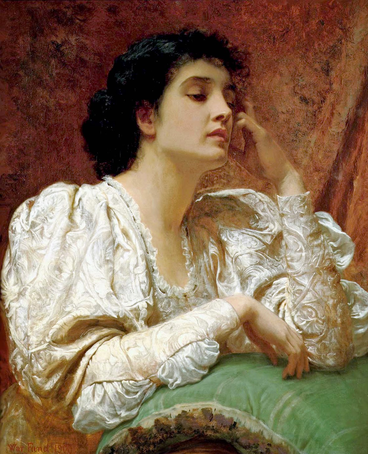 A arte de Charles Edward Peruginis Oh For The Touch Of A Vanished Hand 1870 by Charles Edward Perugini | Arte | Arte, artista, pintura