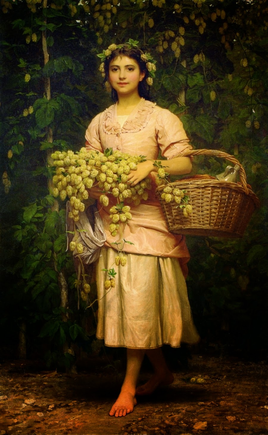 A arte de Charles Edward Peruginis The Hop Picker 1877 by Charles Edward Perugini | Arte | Arte, artista, pintura