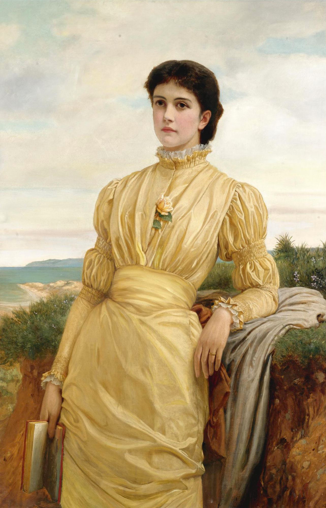 A arte de Charles Edward Peruginis The Lady in the Yellow Dress 1870 by Charles Edward Perugini | Arte | Arte, artista, pintura