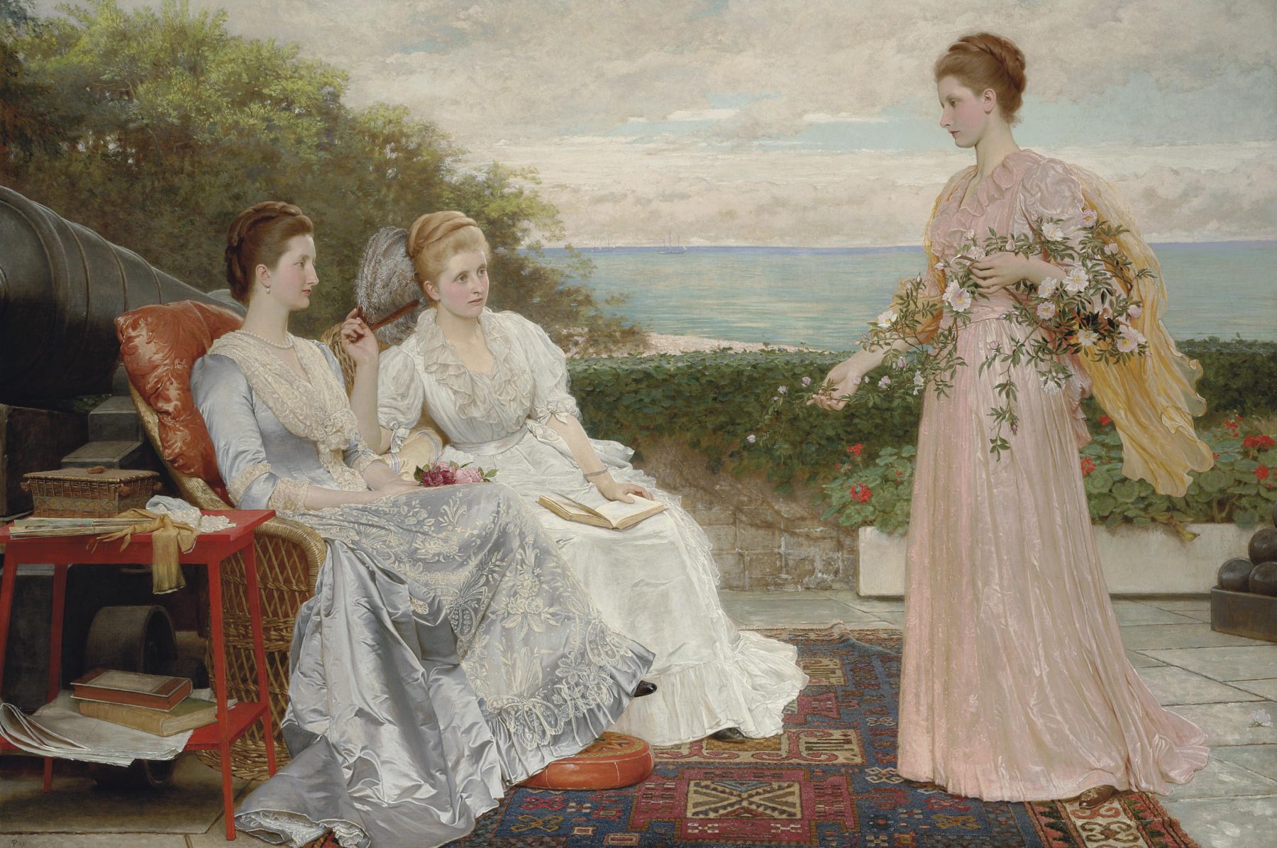 A arte de Charles Edward Peruginis The Ramparts Walmer Castle Portraits of the Countess Granville and the Ladies Victoria and Mary Leveson Gower 1891 by Charles Edward Perugini 1800x1195 1 | Arte | Arte, artista, pintura