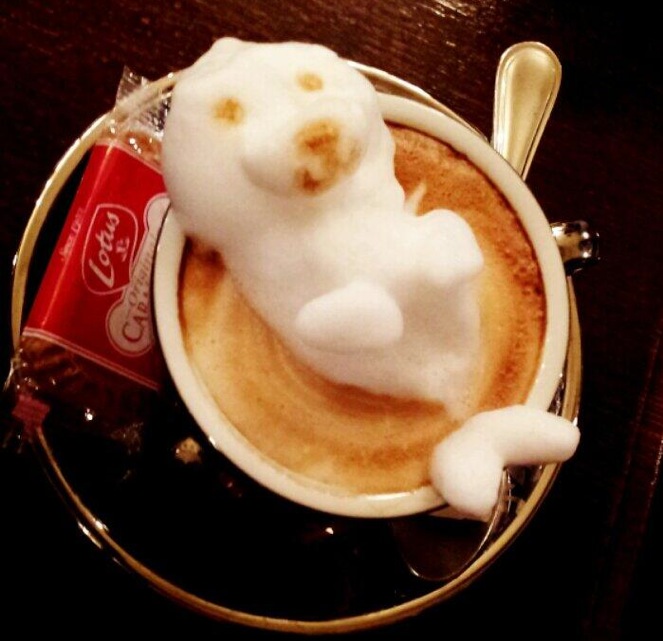 Latte art: Café colorido, com obra de arte, desenhos e até com barata latte art 11 | Curiosidades | Arte, arte no café, café, curioso, espuma, latte