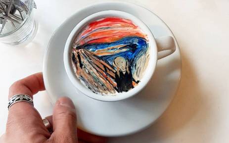 Latte art: Café colorido, com obra de arte, desenhos e até com barata latte art 20 | Curiosidades | Arte, arte no café, café, curioso, espuma, latte