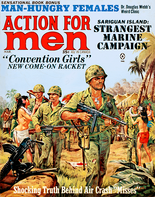 A arte de Earl Norem Action for Men 1965mar | Arte | artista, capa, conan, ilustração, marvel, pintor, pintura, revista