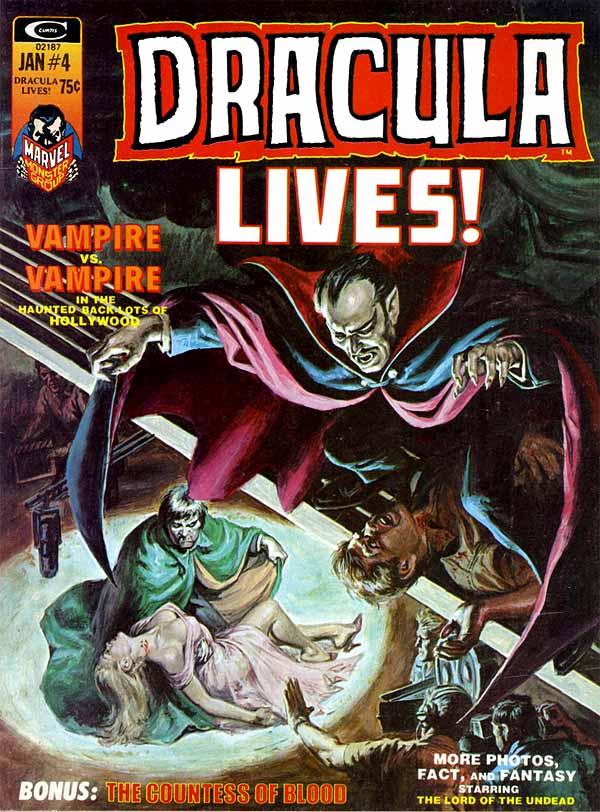 A arte de Earl Norem Dracula Lives 1974 | Arte | artista, capa, conan, ilustração, marvel, pintor, pintura, revista