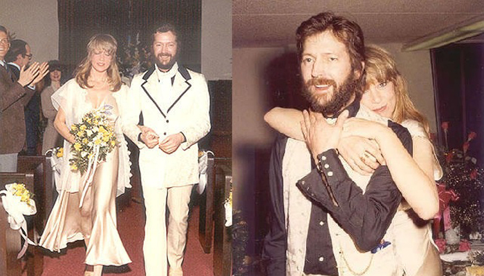 Boyd em seu casamento com Clapton Pattie Boyd em seu casamento com Clapton