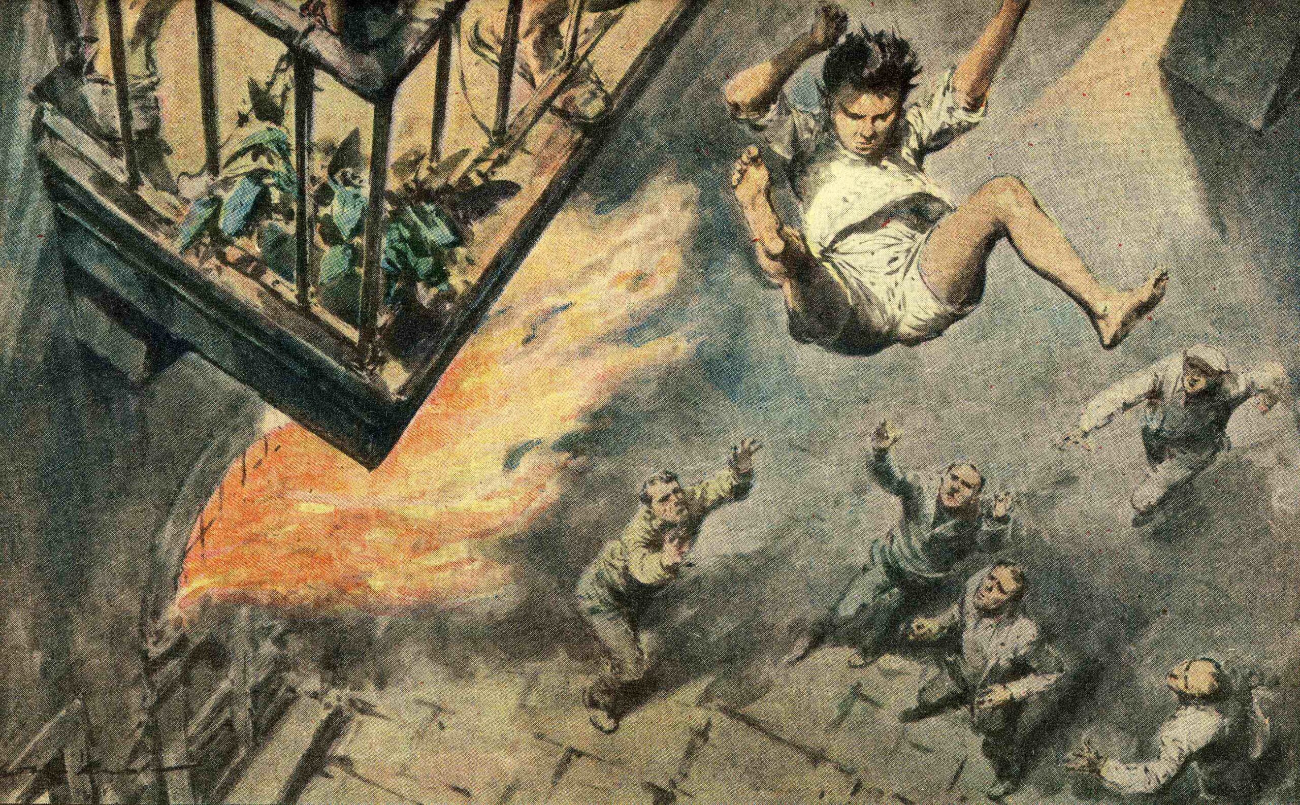 Walter Molino e as 40 capas do Domenica del Corriere onde deu muito ruim STORIE autorimessa dett bimbo scaled | Arte | artista, capa, del correire, domenica, ilustração, ilustrador, italia, molino, walter