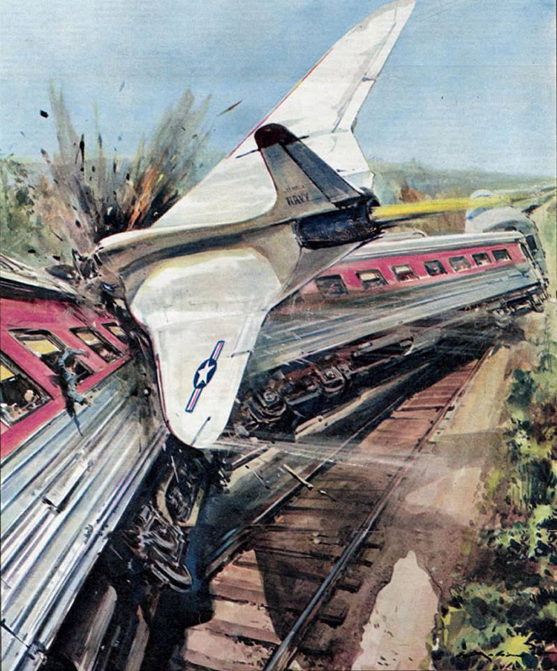 Walter Molino e as 40 capas do Domenica del Corriere onde deu muito ruim walter molino jet hits train | Arte | artista, capa, del correire, domenica, ilustração, ilustrador, italia, molino, walter