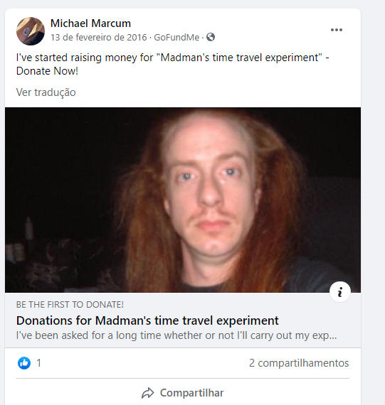 O caso Mike Marcum: O estranho desaparecimento de um homem decidido a "viajar no tempo" 6 Michael Marcum Facebook | Bizarro | bizarro, ciência, maluco, viagem no tempo