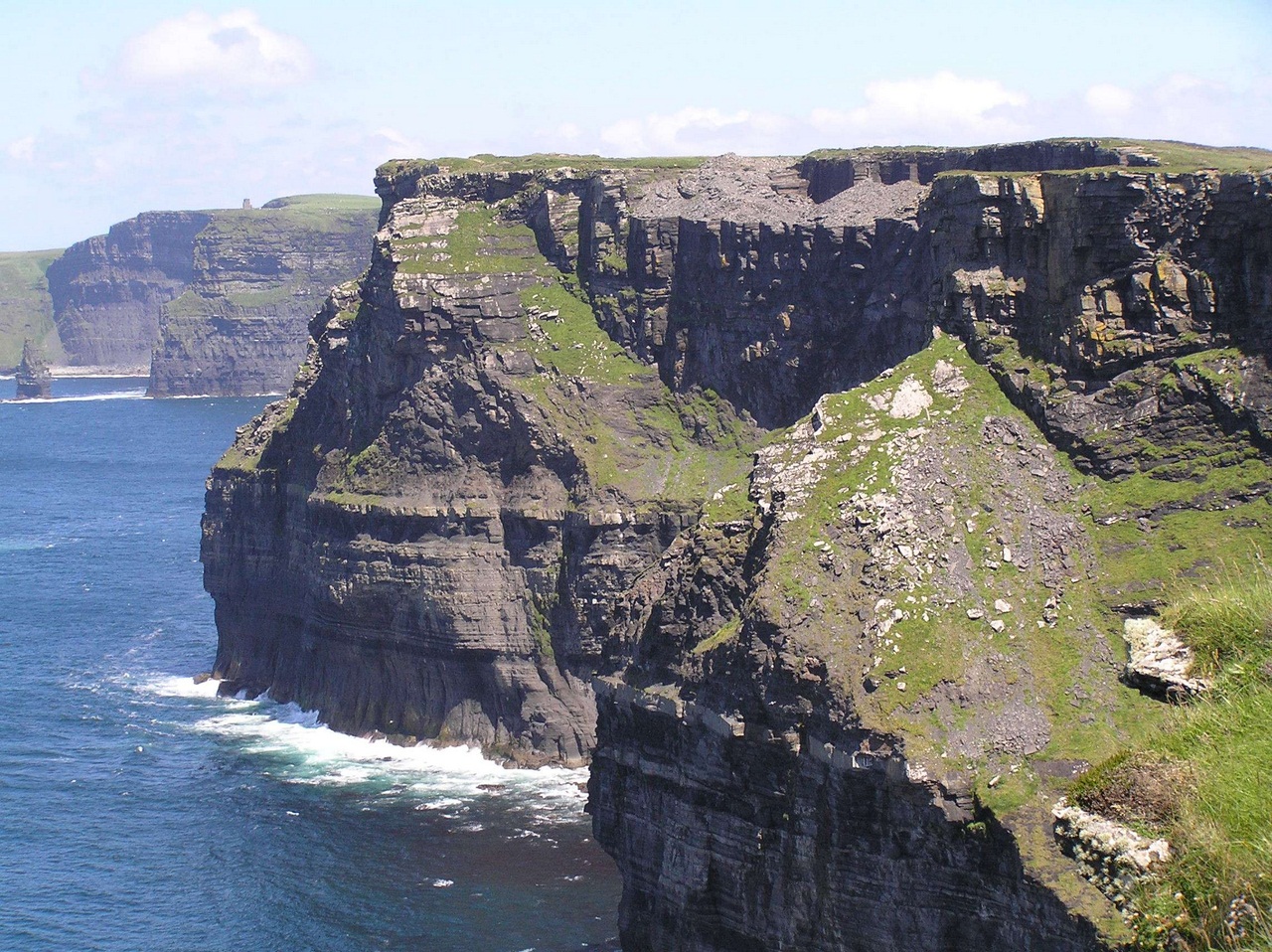 O penhasco de Moher Cliffs of Moher looking north 1 | Lugares | curioso, Irlanda, lugares