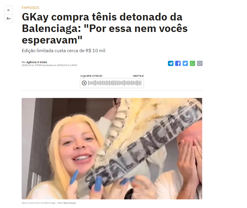 Depois do Tênis sujo e das calças manchadas, a bolsa que parece saco de lixo GKay compra tenis detonado da Balenciaga Por essa nem voces esperavam Folha PE | Bizarro | bizarro, curioso, moda