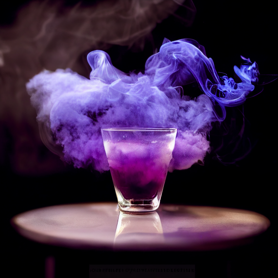 Usando inteligência artificial para criar drinks evildogecoin cocktail drink purple with special effects smoke n f954bc4c 3d02 4dc3 b87f a90f8f5a331e | Arte | Arte, digital, drinks, ilustração