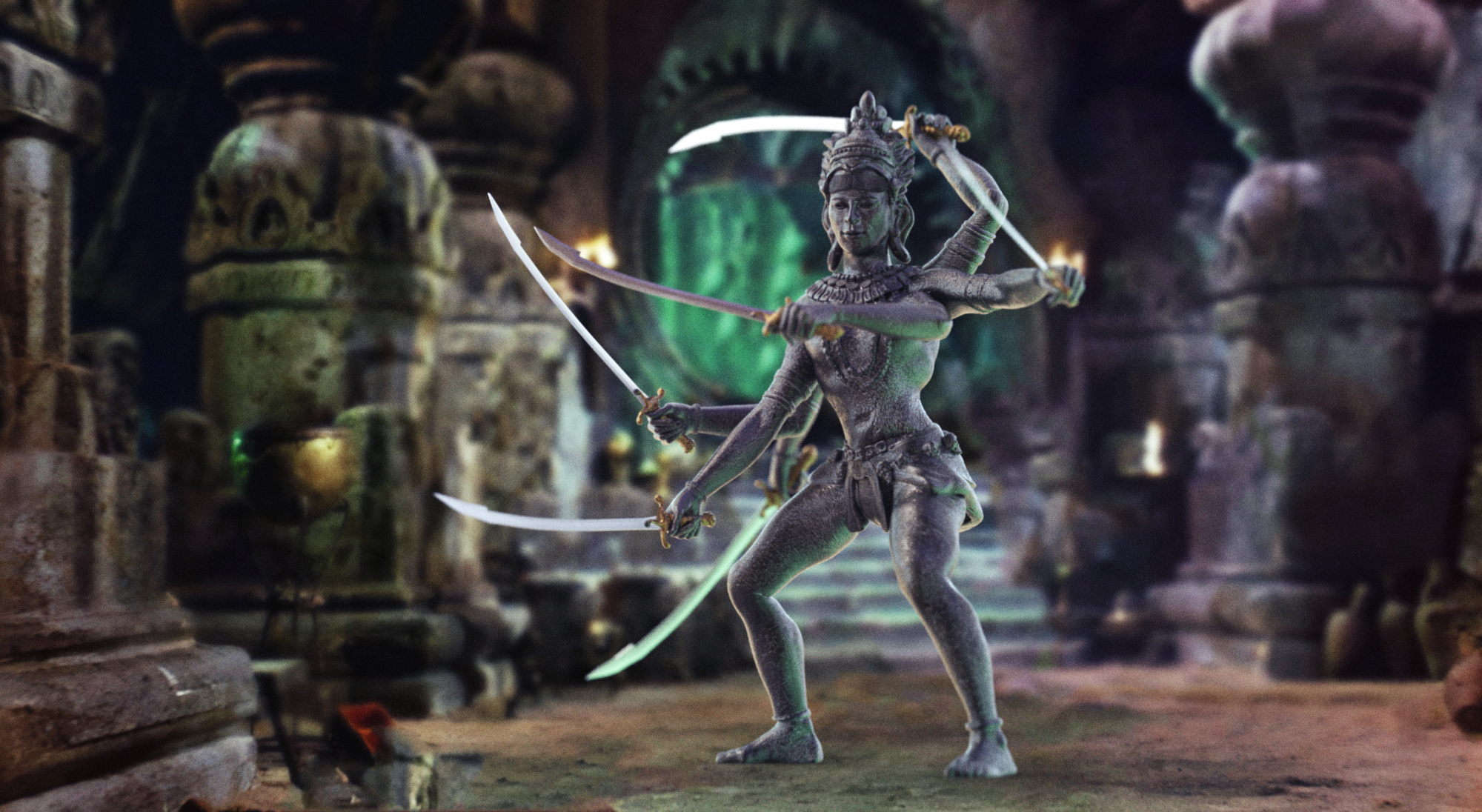 A rainha necromante e outras criações kali posecombate | Arte | criações, digital, Midjourney, zbrushm arte