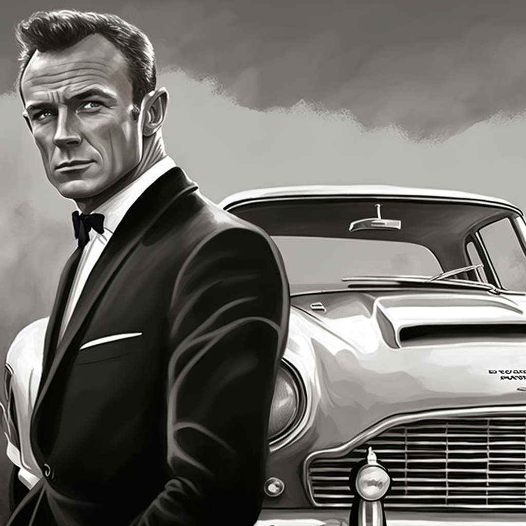 A rainha necromante e outras criações philipe3d bryan cranston is james bond driving aston martin DB5 ed8329cf bbea 468d a71f feb46e99981e | Arte | criações, digital, Midjourney, zbrushm arte